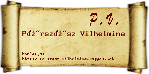Pórszász Vilhelmina névjegykártya